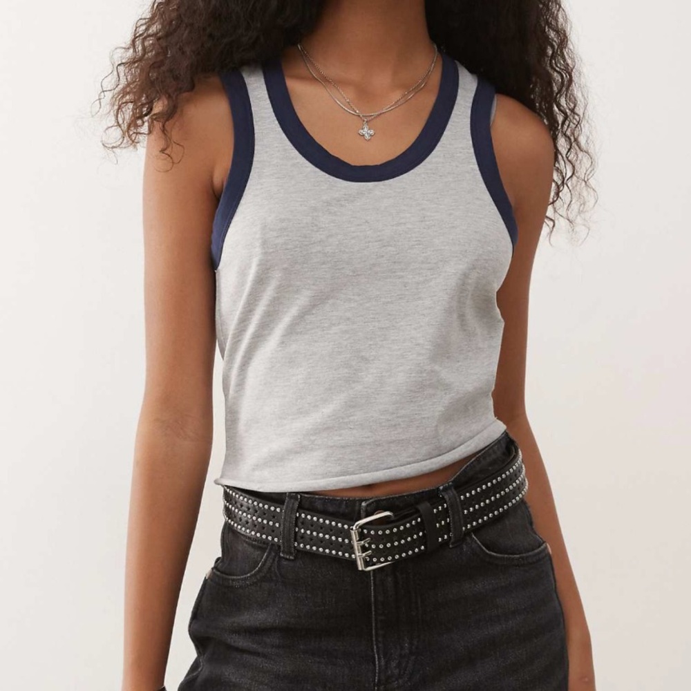 ASOS collusion grey and navy tank top NEW
